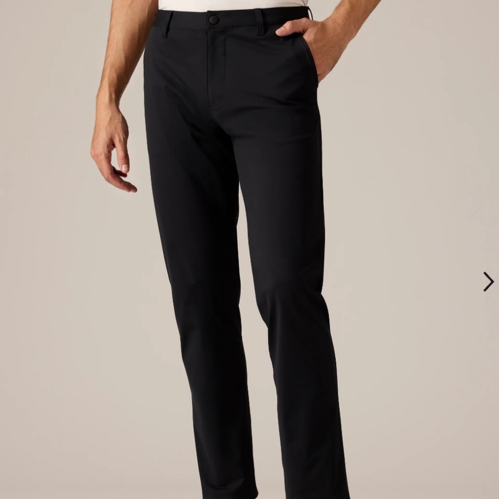Rhone Commuter Pant Classic Straight leg with revolutionary stretch Size 38 Blac